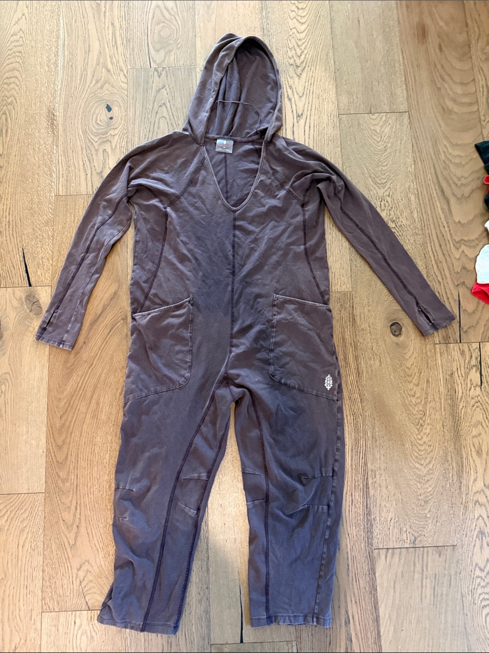 Free People Brown Hooded Jumpsuit Romper